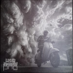 Vespa Scooter PNG | Plik do grawerowania Slate | Idealny do lasera CO2, diodowego lub światłowodowego | Gotowy do Glowforge, Lightburn, Xtool | Projekty CNC