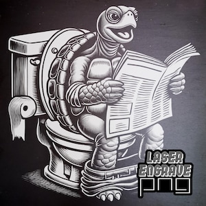 Schildpad, png-bestand | Leisteen onderzetter, png PNGEgg | Co2-laserbestanden | Toiletdeurbordje | Airbnb-huisborden | Lasergraveren, png-bestand | WC Toiletbord | Krant