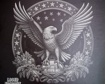 Pygargue à tête blanche PNG Fichier de gravure laser Dessous