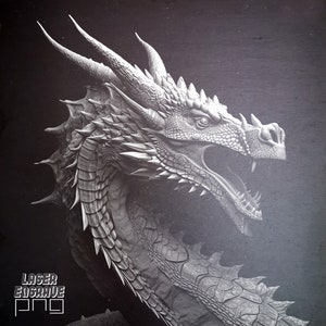 Dragon PNG | Plik do grawerowania laserowego | Podkładki z łupka | Projekty CNC | Pomysły na prezenty z horoskopem |