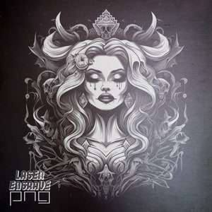 Laser Engrave PNG | Glowforge Ready | Lightburn digital | Slate etching file | Halloween