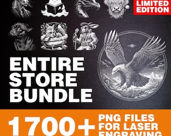 1700 Ready to Engrave PNG Laser Files - Design Pack for CO2, Diode & Fiber Lasers