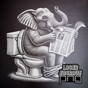 Olifant, png PNGEgg | Leisteen onderzetter, png PNGEgg | Co2-laserbestanden | Toiletdeurbordje | Airbnb-huisborden | Lasergraveren, png-bestand | WC Toiletbord | Papier