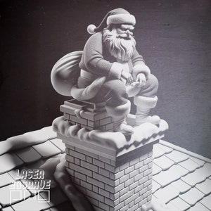 Plik do grawerowania laserowego | Santa's Break PNG | Podkładki z łupka | Projekty CNC | Dekoracje świąteczne | Projekt do pobrania i wydrukowania | Świąteczne | Sztuka