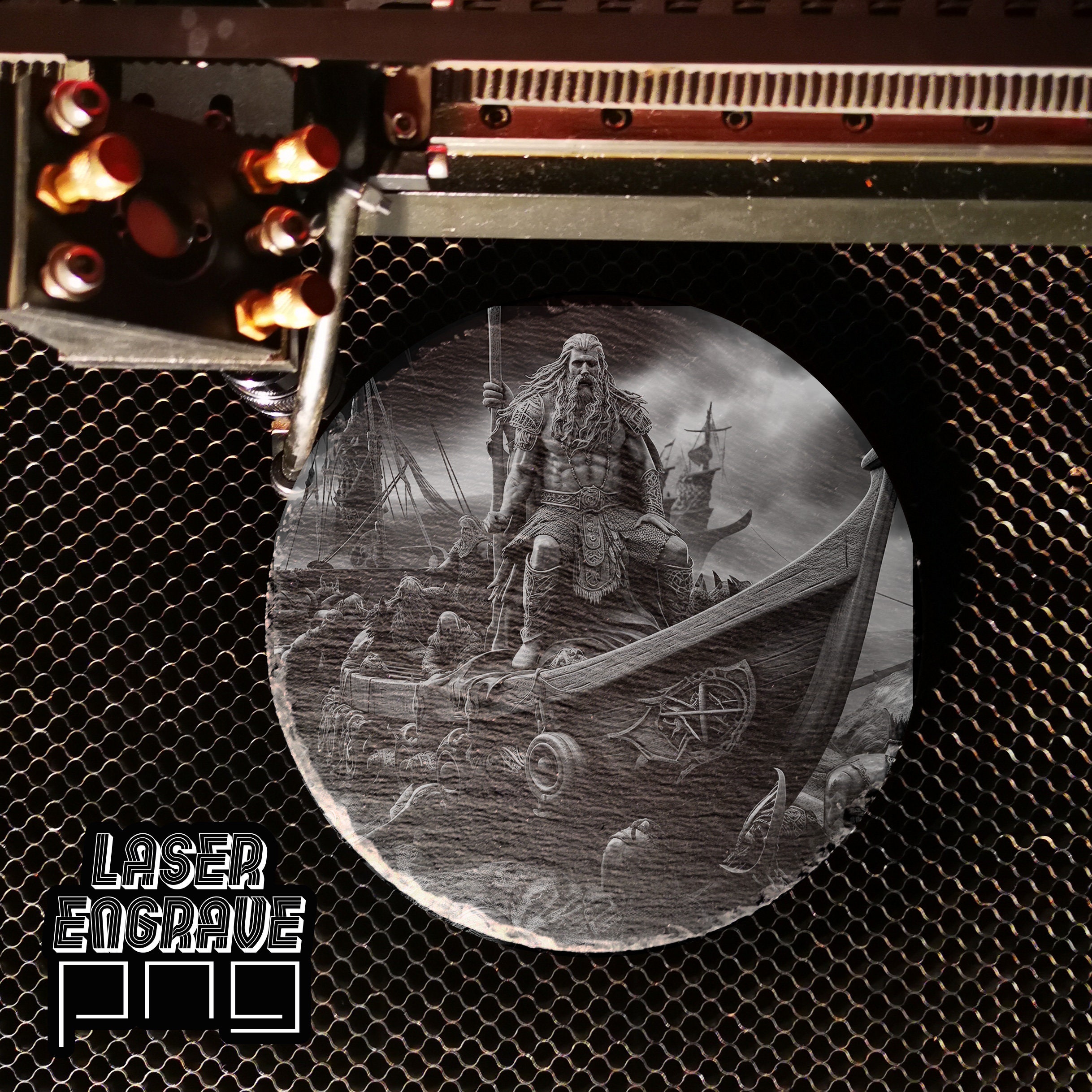 Viking Scene Laser Engraving File: Slate & Wood CNC Router (PNG) - Etsy