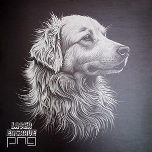 Pirenejski pies górski Laser PNG | Plik grawerowania łupkowego | Podkładki łupkowe | Pliki routera CNC | Projekty CNC | Rasa psa Laser | Glowforge | CNC