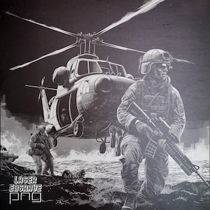 PNG dell'esercito degli Stati Uniti - File di incisione Lightburn - Glowforge Digital - Regalo dell'esercito - Omtech Laser