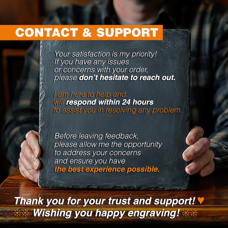 Customer support and satisfaction guarantee. If you need help with your laser engraving bundle, contact us for assistance. Quick response within 24 hours. Ensure the best engraving experience with our high-quality PNG files.