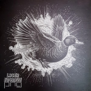Ducks Gift | Laser Engrave PNG | Glowforge ready | Lightburn Digital | Slate Etching File