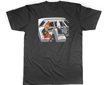 Reservoir Dogs Crayon Parody T-Shirt, Mr Orange Mr White Heist Movie Graphic Tee