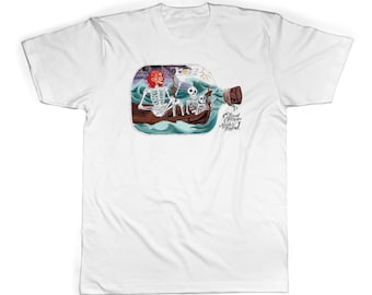 Eternal Sunshine Comfort Colors Shirt: Clementine Skeleton Boat Art