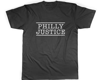 Philly Justice T-Shirt: Retro Parks and Rec Comedy TV Fan Gift