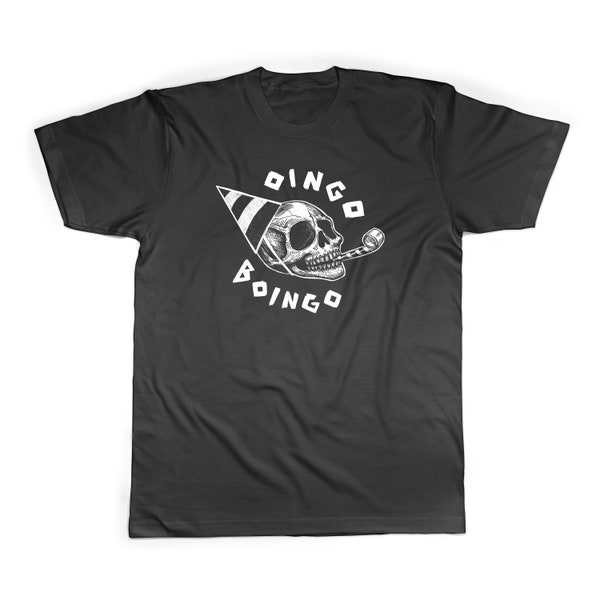 Oingo Boingo - Band T-Shirt - FREE SHIPPING! - Dead Man's Party - 2024 DESIGN - Danny Elfman + Tim Burton - Nightmare Before Christmas Merch