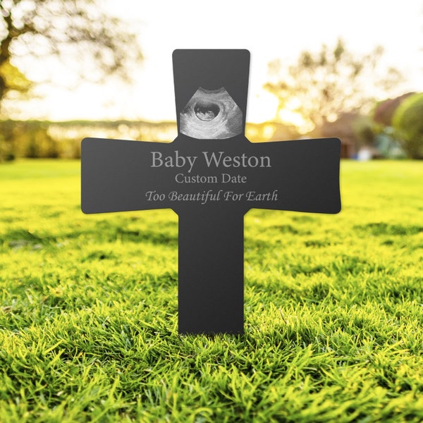 Stillborn Memorial Grave Stake Custom, Miscarriage Remembrance Grave Marker, Ultrasound Photo Acrylic Stake, Pregnancy Loss Bereavement Sign