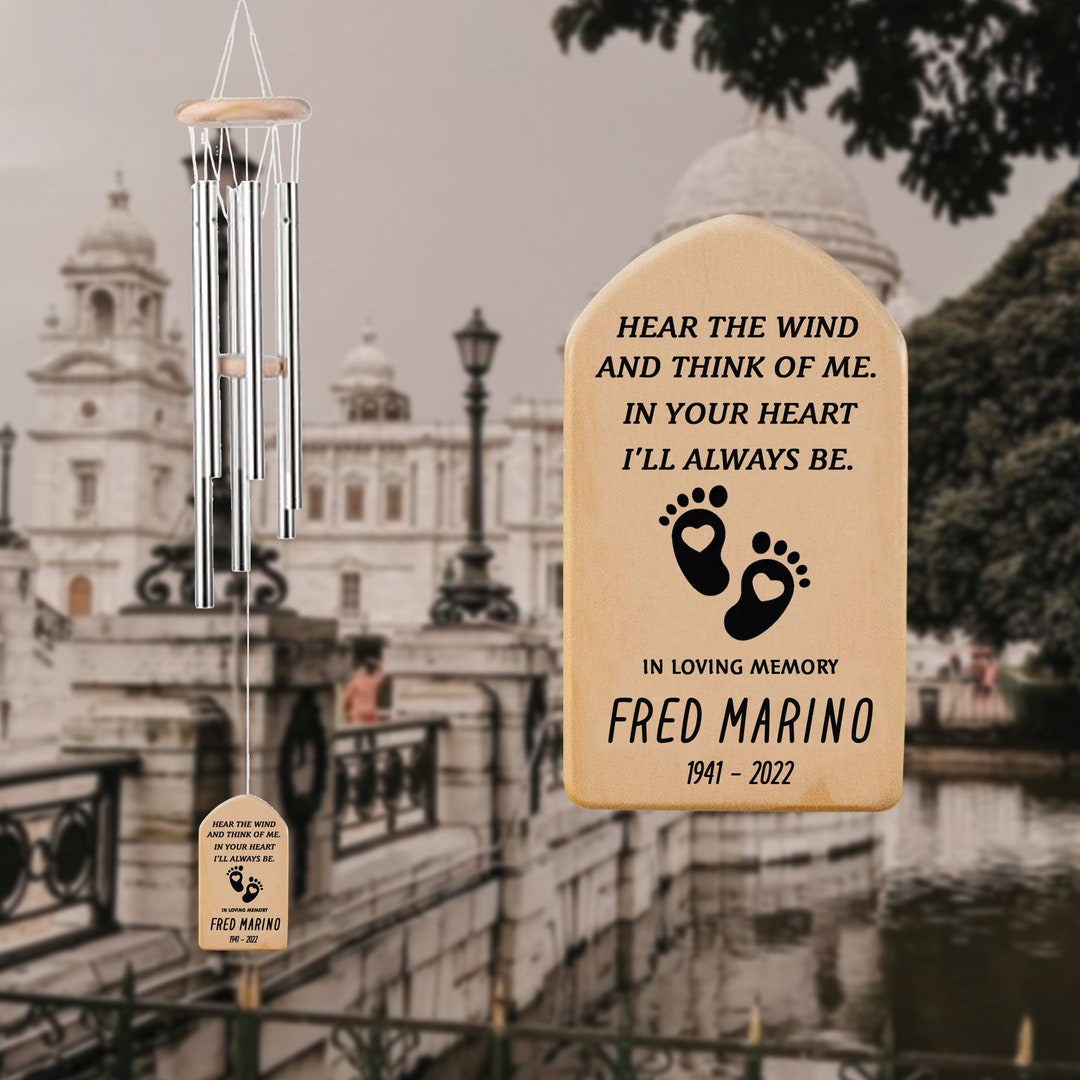 Miscarriage Memorial Wind Chimes Personalized, Baby Bereavement Wind