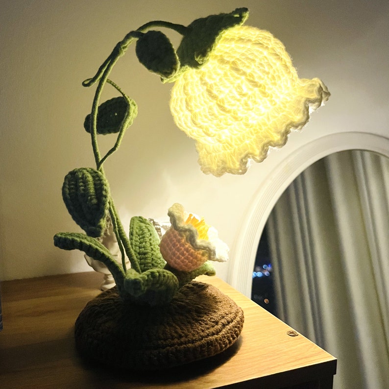 Lily of the Valley Night Light Floral Night Light Crochet Etsy