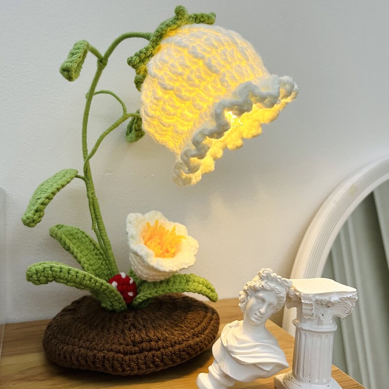 Lily of the Valley Night Light Floral Night Light Crochet Etsy