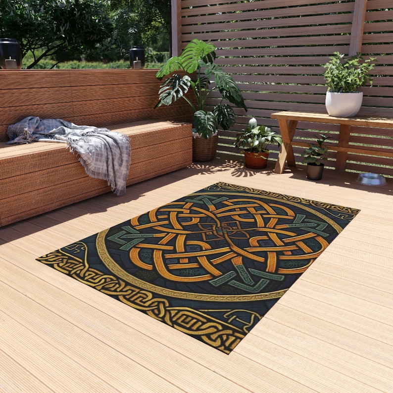 Celtic Decorative Outdoor Rug - Etsy
