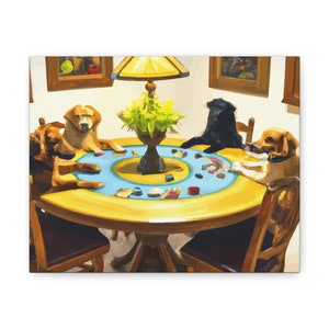 Dogs Playing Poker Canvas Gallery Wraps