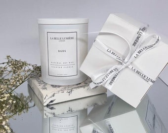 Baies / Vela perfumada en recipiente / Cera de soja natural / Vela hecha a mano / Velas decorativas