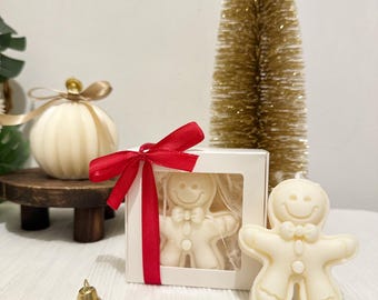 Gingerbread Man Soy Candle | Christmas Gift, Holiday Decor