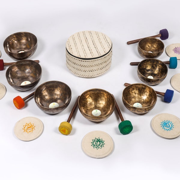 Pure Bliss || Professional Tibetan Chakra Tone Bowls Set || Healer Collection Active