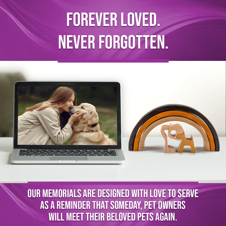 Capti Rainbow Bridge Dog Memorial Gifts – Pet Loss Sympathy Keepsake, Remembrance Gift for Dog Moms & Dads image 2