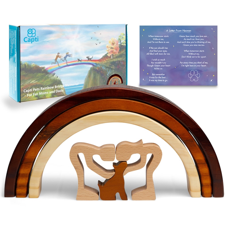 Capti Rainbow Bridge Dog Memorial Gifts – Pet Loss Sympathy Keepsake, Remembrance Gift for Dog Moms & Dads image 3