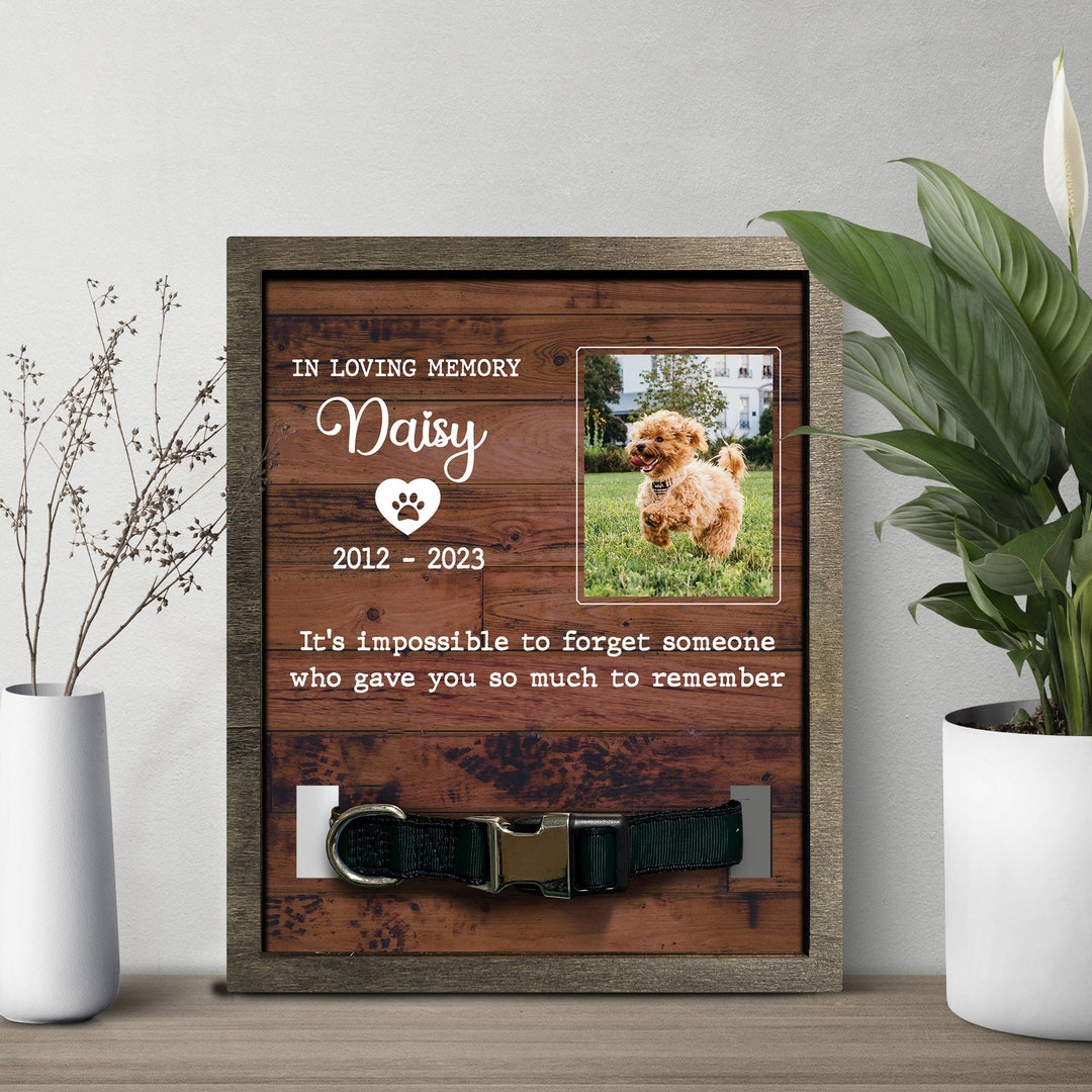 In Loving Memory Dog Custom Dog Photo Frame Pet Collar Etsy
