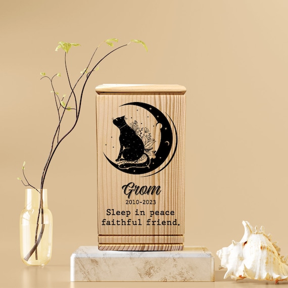 Pet Urn for Cat Ashes Cremation Cat Moon Urn Memorial Pet Urn Cat Loss Gifts Pet Keepsake Gifts Loss of Cat Gift for Cat Mom Etsy