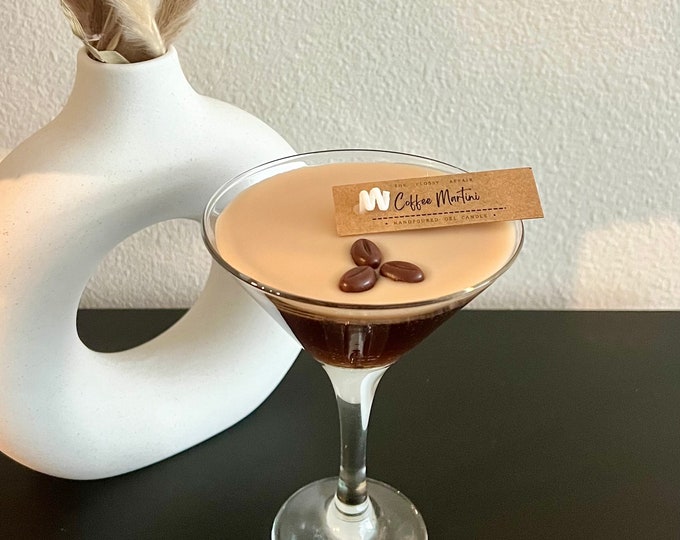 Espresso Martini Scented Candle | Coffee Bean Gel Wax Candle
