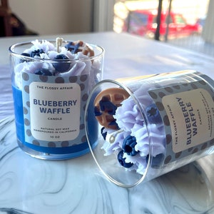 Blueberry Waffle Scented Candle | 10 Oz Soy Wax Dessert Candle