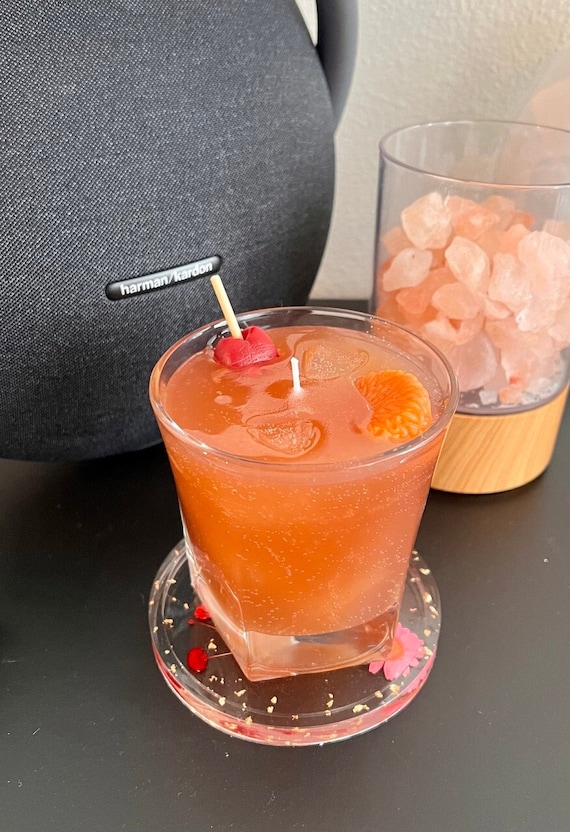 Whiskey Old Fashioned Gel Candle | Cocktail Scented Candle