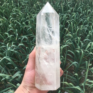 Crystal obelisk,Crystal Wand Point Healing,Natural clear quartz,crystal Tower,Reiki healing,crystal birthday gift 1pc