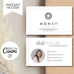 MONAT GIRLIE 2 Business Card | Instant Access/Download | Edit on Canva