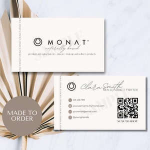 AESTHETIC MONAT Visitenkarte | Personalisierte Visitenkarte | QR-Code Visitenkarte | Herunterladen und ausdrucken