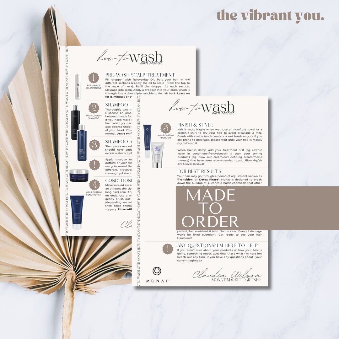 Aesthetic Monat Wash Instructions Monat Personalised Wash Instructions ...