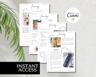 Minimalist Monat VIP Monthly Newsletter | Monat Newsletter Template | Monat | Instant Download | Edit on Canva