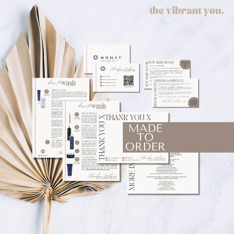 Aesthetic Monat Business Starter Pack Made to Order Download & Print zdjęcie 1
