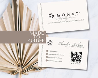 Aesthetic Monat Business Card | Personalised Monat Business Card | QR Code Business Card | Download and Print