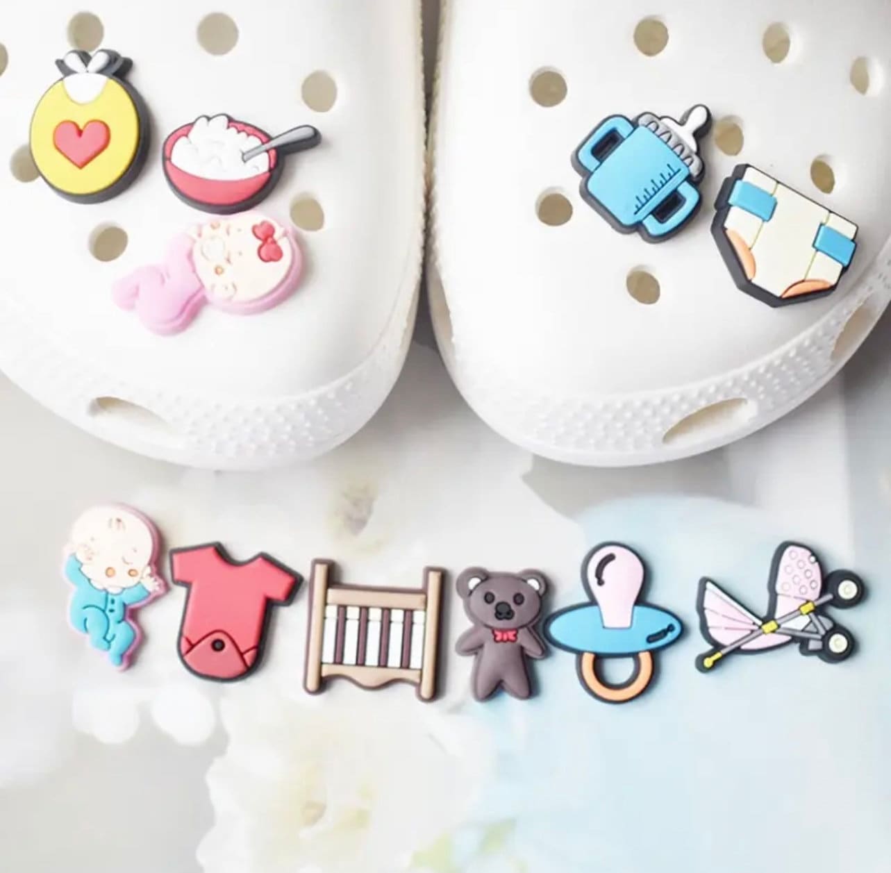 Baby Toddler Customized Blinged Croc Slides Rhinestone Crocs