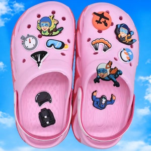 Crocs Accessories | ~4/$7 Pin-up Skull Croc Shoe Charm~ | Color: Blue/Pink | Size: Os | Pm-46078948's Closet
