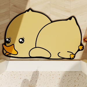 Cute and Anti Slip Floor Mat for Bathrooms, Kitchen, or Shower - Duck