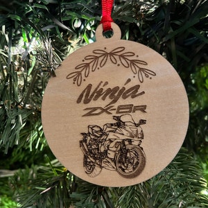 Kawasaki Ninja Christmas Ornament Gift ZX6R Motorcycle Sports Bike