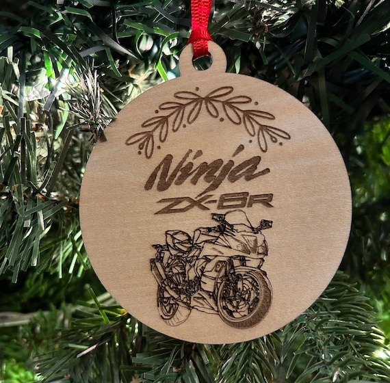 Kawasaki Ninja Christmas Ornament Gift ZX6R Motorcycle Sports Bike