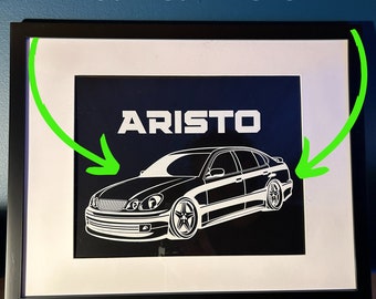 Personalized Car Portrait Poster With Frame