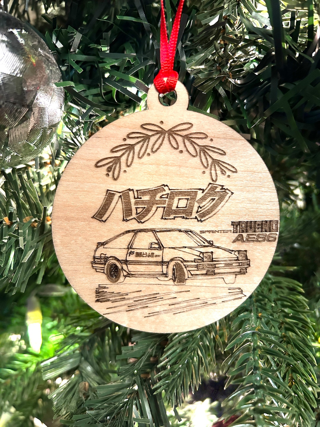 Initial D Toyota AE86 Panda Trueno Hachi Roku Christmas Ornament