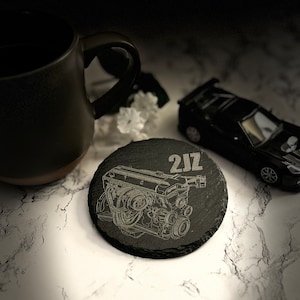 2JZ Engine Supra Car Culture Slate Coaster JDM