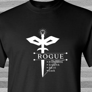 DnD Rogue Tee Shirt, Dungeons and Dragons Unisex T-Shirt, Gifts for Geeks