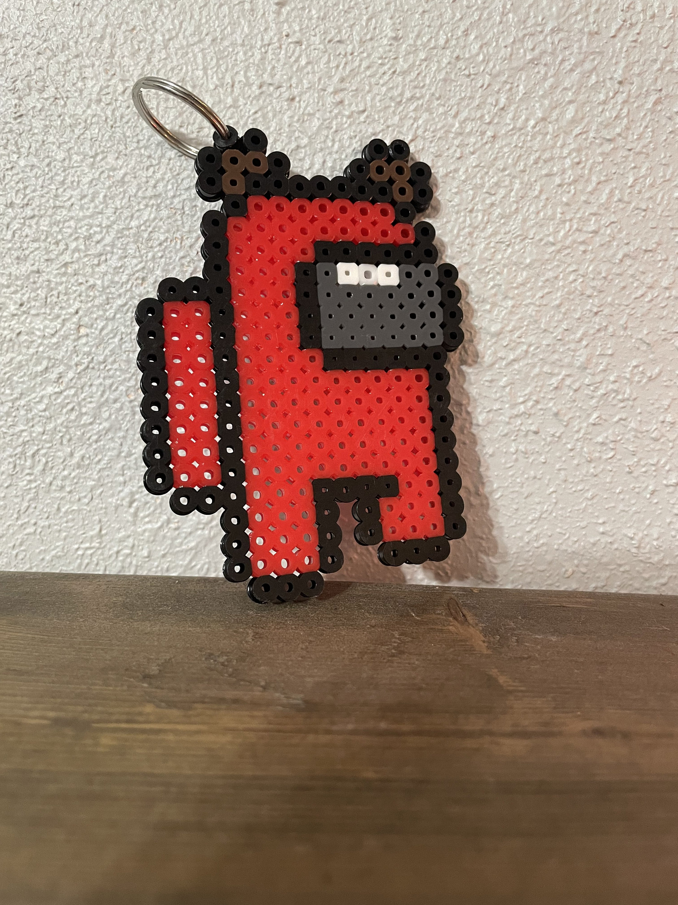Red Among Us Perler Bead Art
